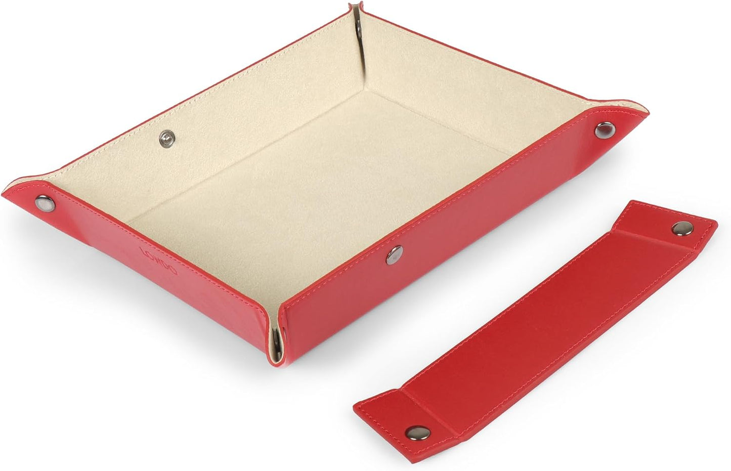 Londo Leather Tray Organizer - Practical Lightweight Water Resistant Computer Table Desk Storage Box for Wallets