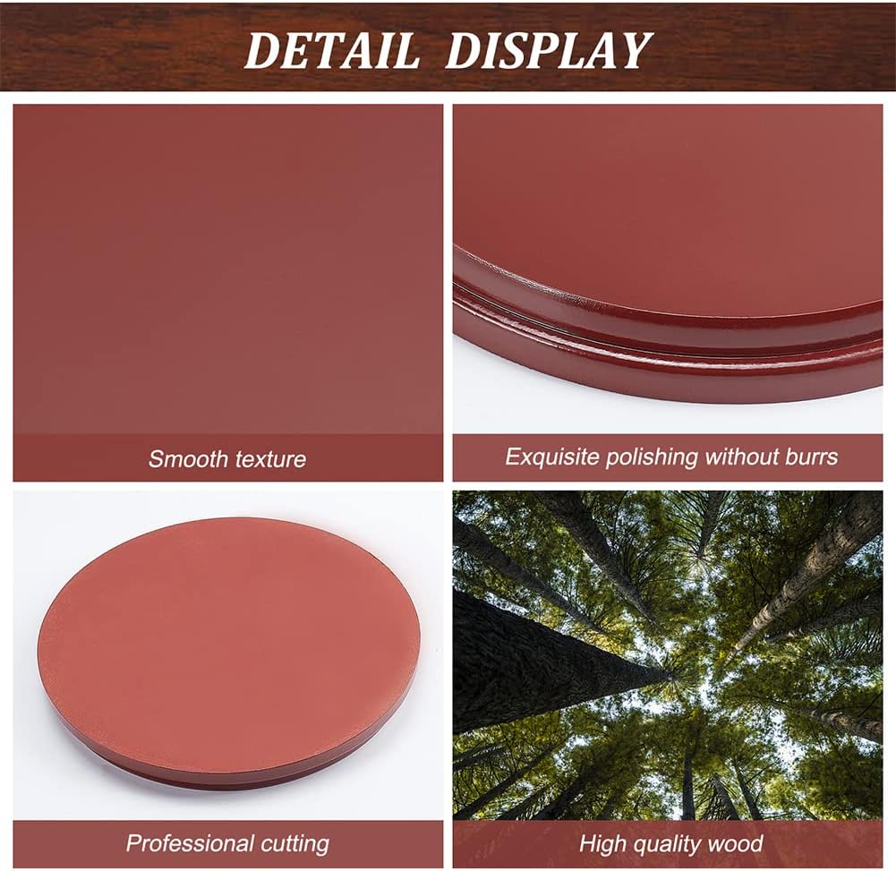 Round Wood Base Wood Display Base for Gemstone Jewellery / Brown / 6 Inch