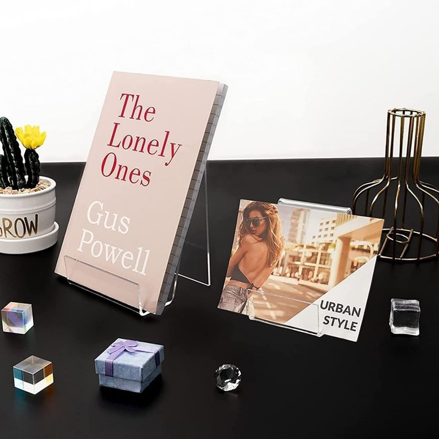 Acrylic Book Stand / Clear / 3 x 4 / Set of 10