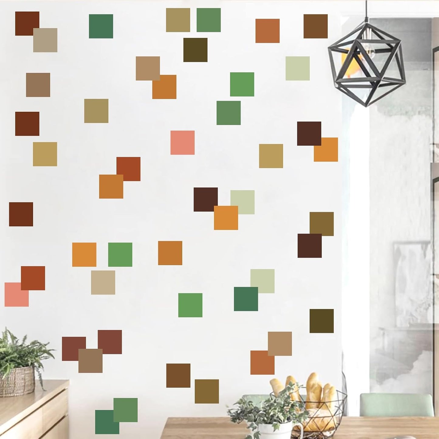 Pixel Wall Decals Geometric Square Wall Stickers Removable Pixel Gamer Vinyl Decals Game / Block