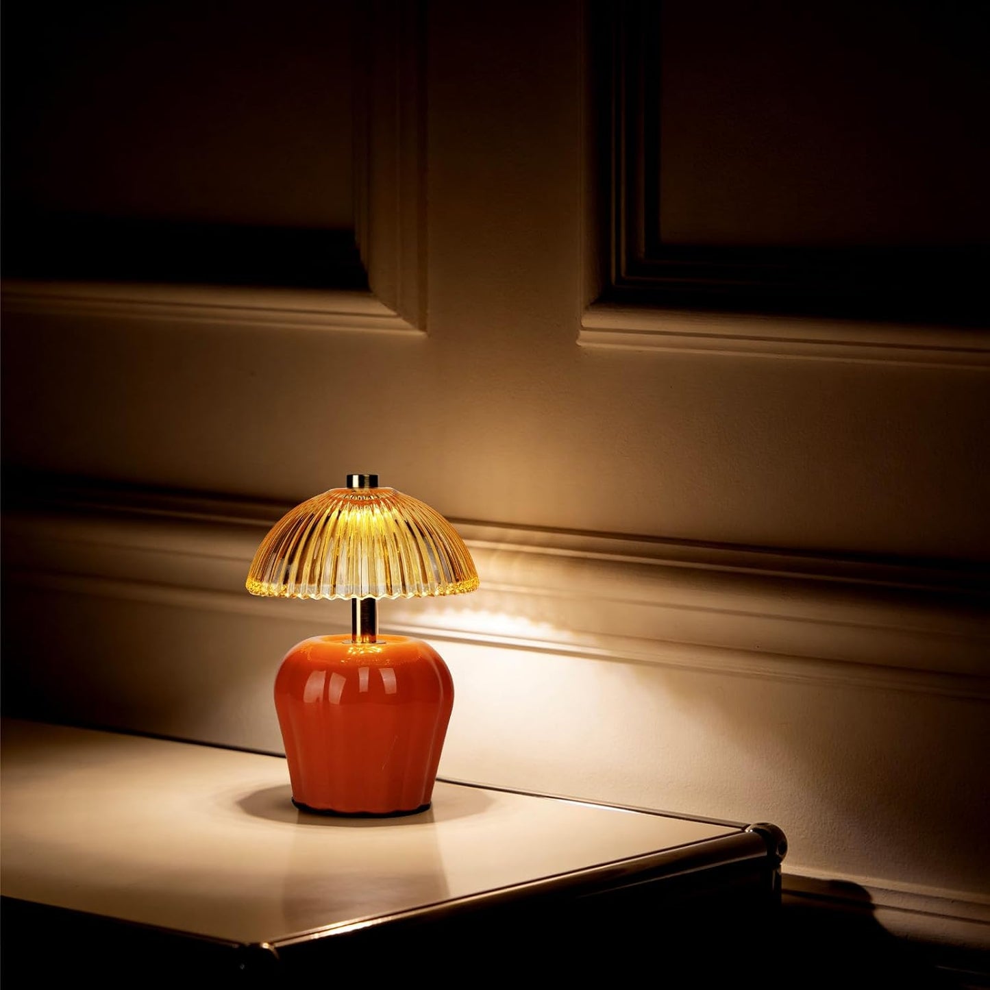 Battery Operated Lamp / Dark Orange