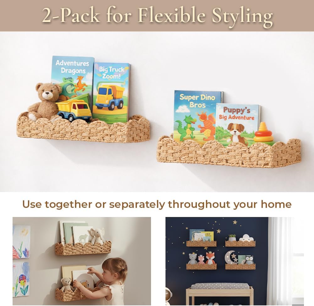Decorative Shelves / Floating Bookshelf for Nursery
