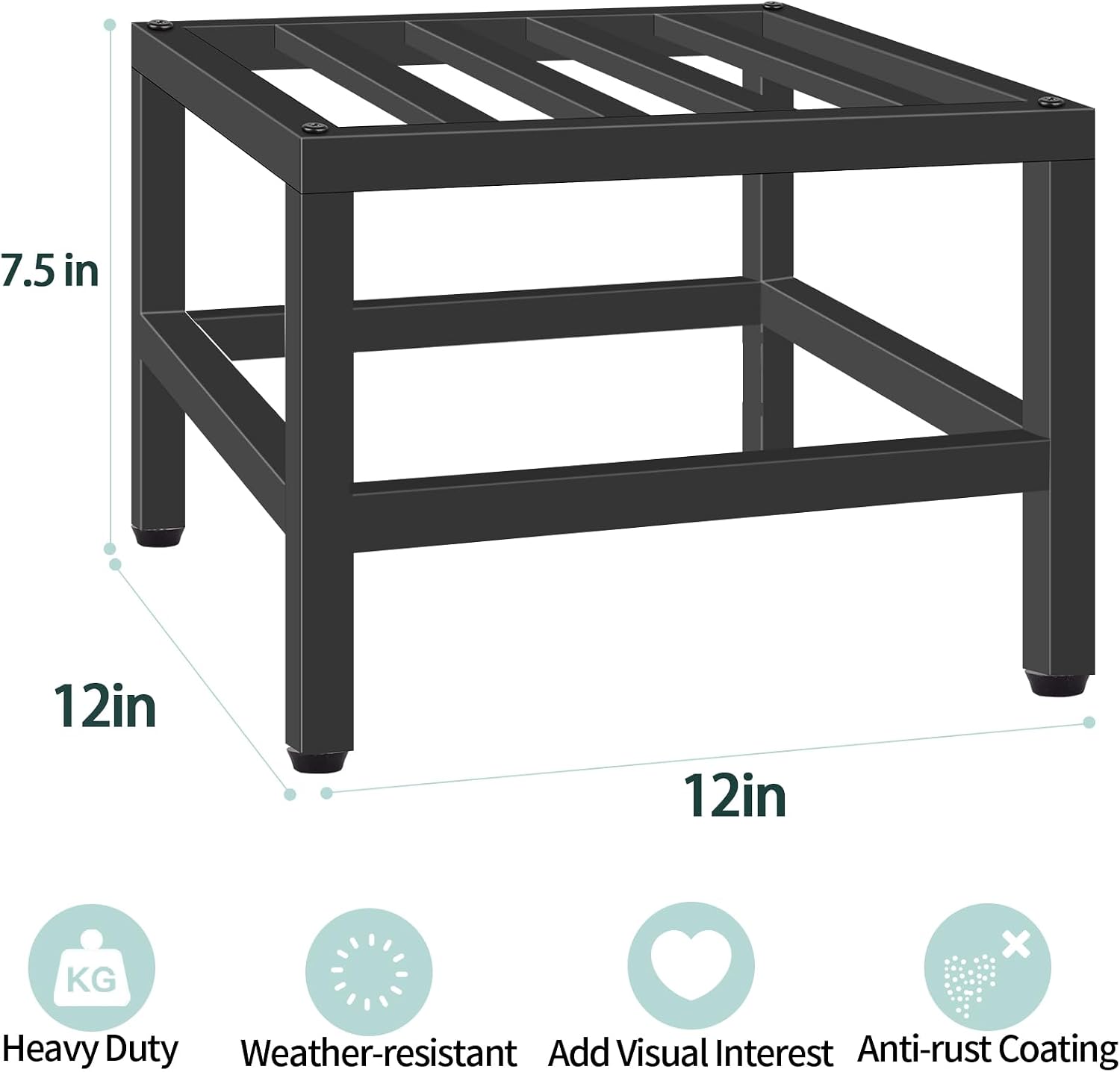 Plant Stand Indoor Outdoor, Single Plant Stands Metal Pedestal Stand | Iron Flower Stand for Indoor Outdoor, Display