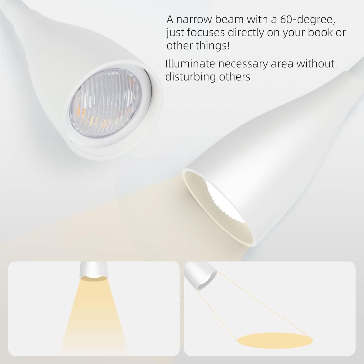 2 Pack LED Wall Mounted Reading Light, 5 Color Modes,10 Brightness Dimmable | USB Charging Port, Memory Timer Adhesive