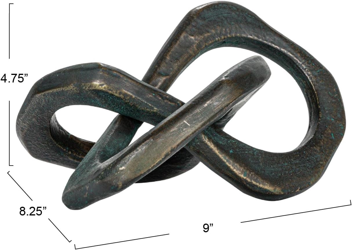 Antique Metal Knot Figurine / Black