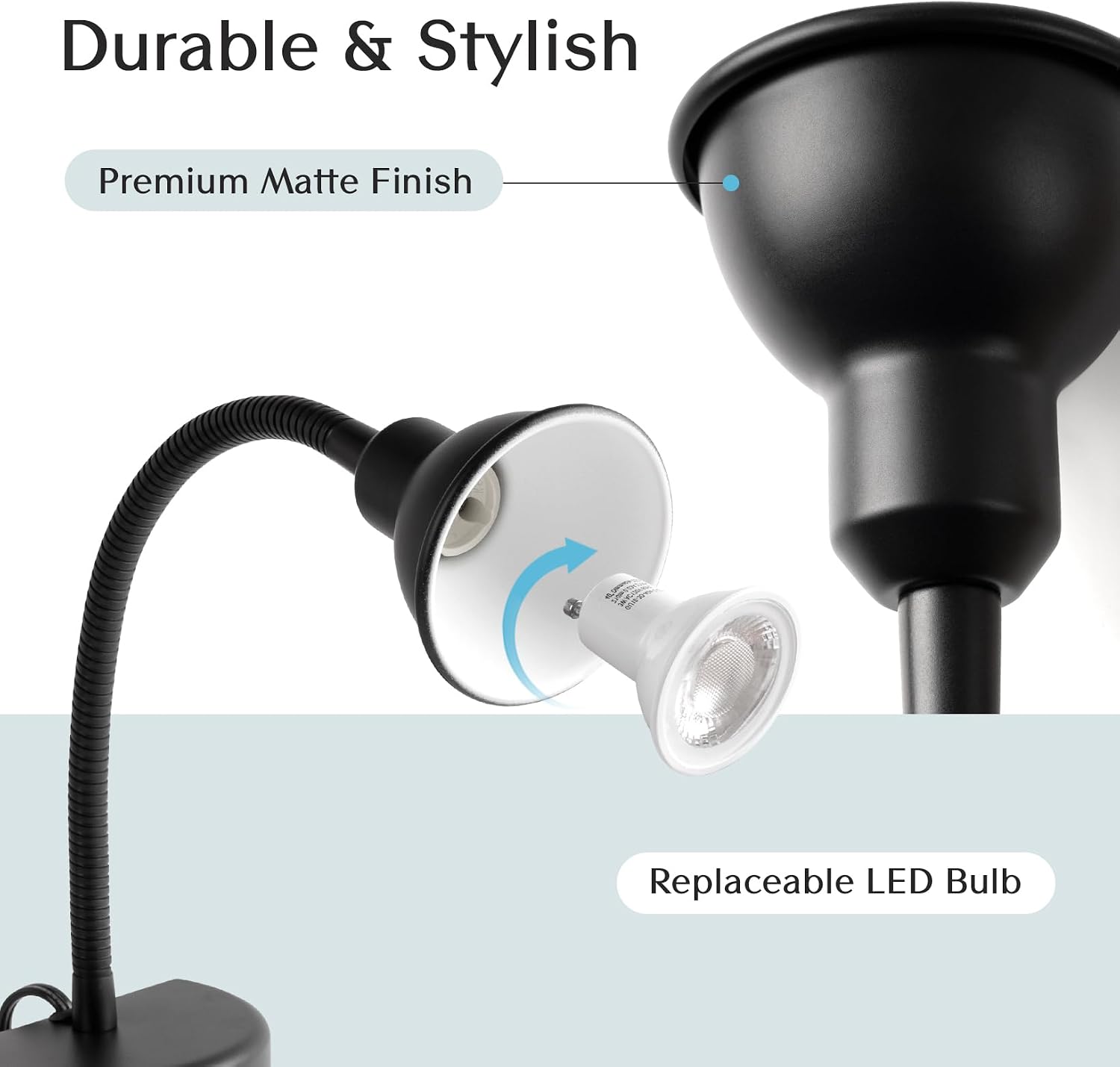 Patented Innovative Design Headboard Reading Light. No Drilling Golden Book Light for Bedtime Reading. Dimmable LED