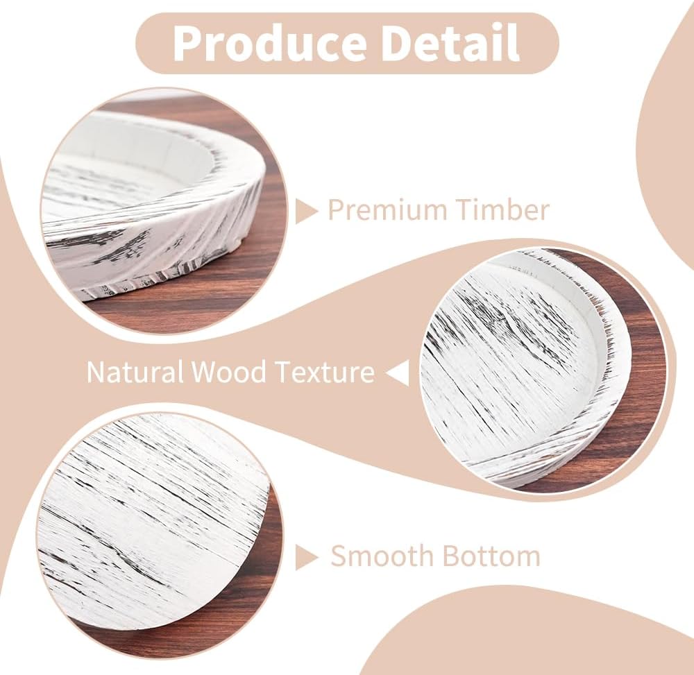 Wooden Coffee Table Trays / White / Set of 2