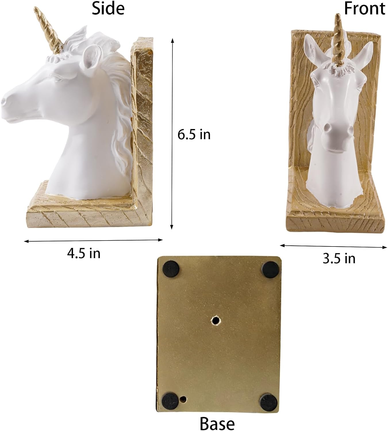 Decorative Bookends / Creative Resin Bookends / White
