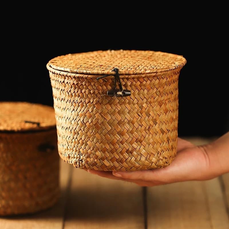 Seagrass Handmade Basket / Natural / 7 Inch