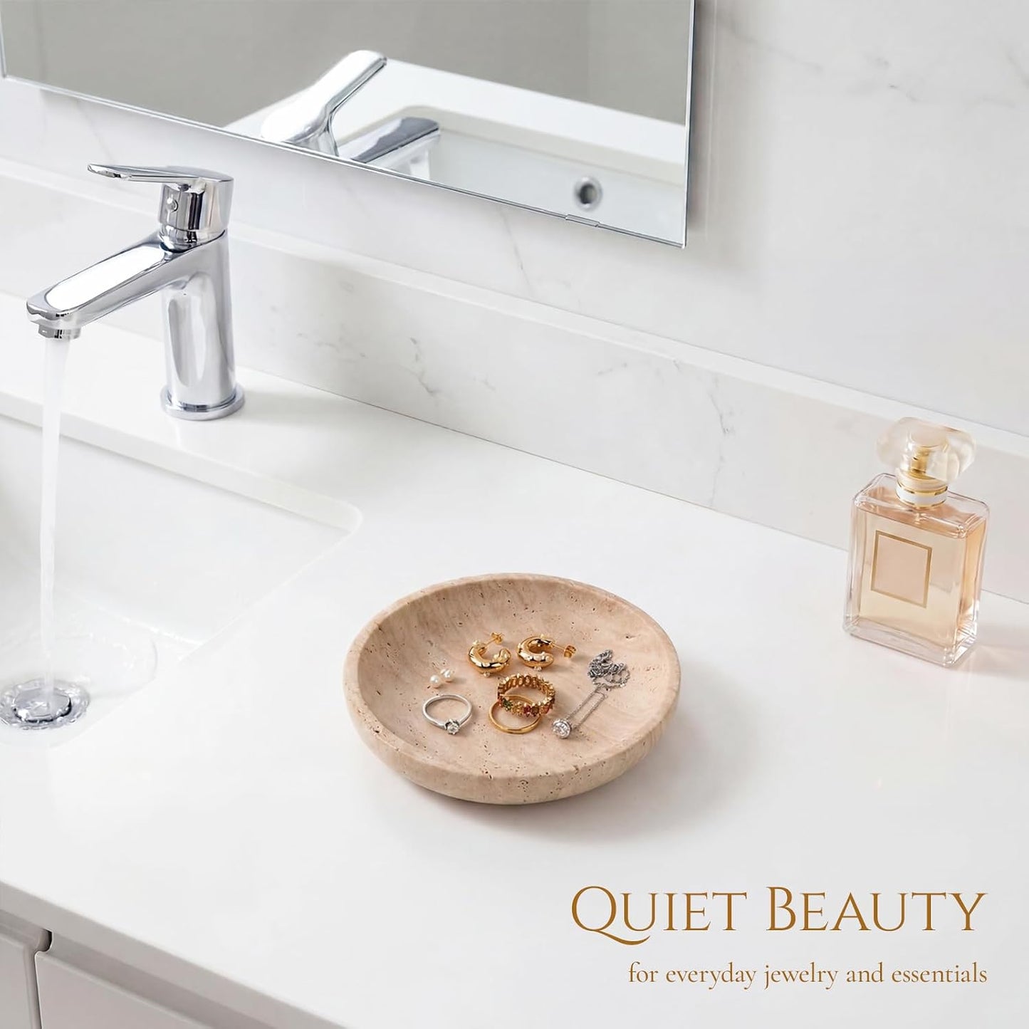 Travertine Valet Tray / Natural