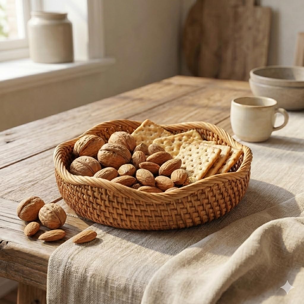 Rattan Bread Basket / Natural S