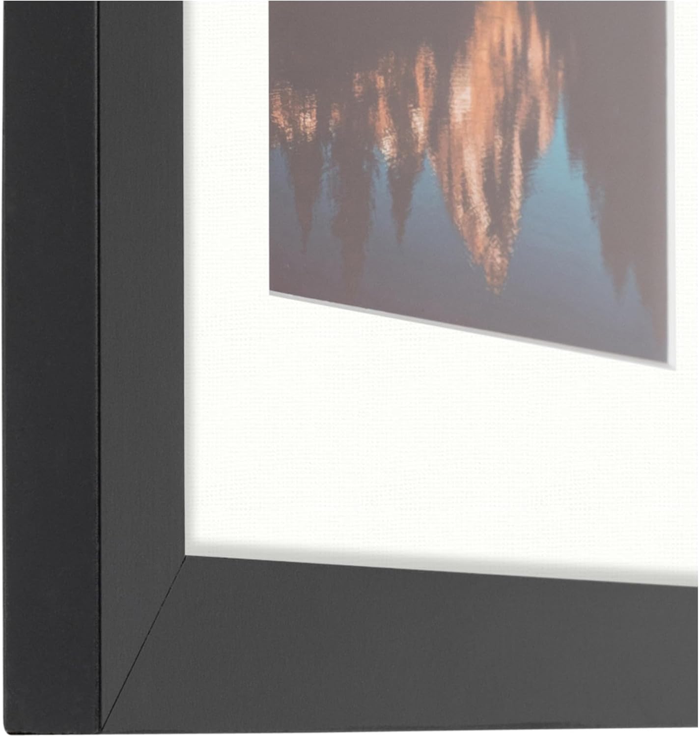 ArtToFrames Collage Picture Frame 3 Opening 3-5x7 Photo Frame | Made in USA | Black Frame Fabric White and Black Mats
