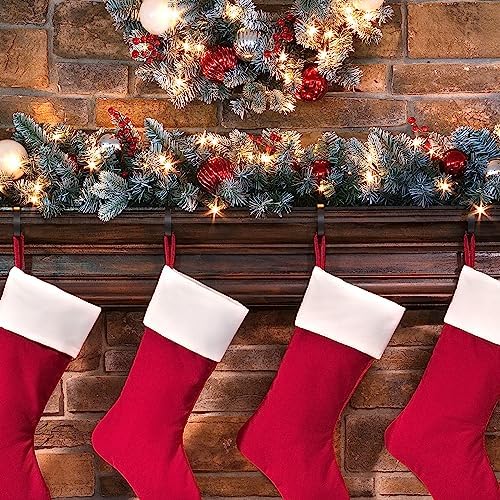 Haute Decor The Original MantleClip® Stocking Holder 4 Pack - Hang Christmas Stockings Safely and Securely from Mantels Up to 3 Inches Thick