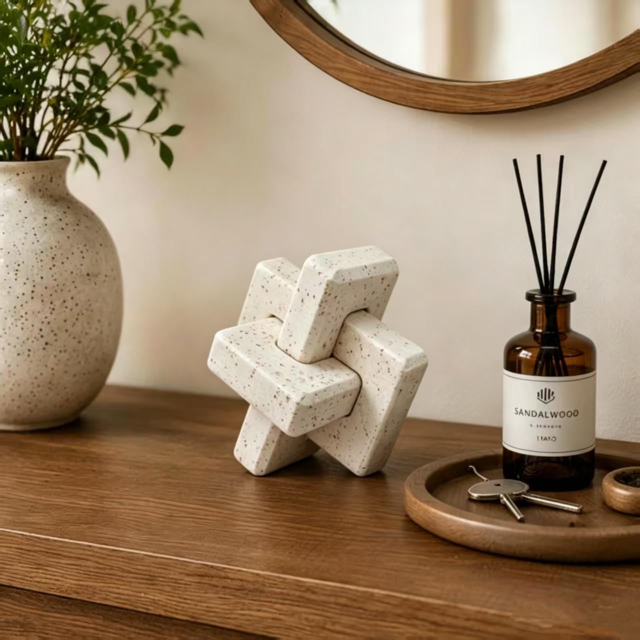 Boho Aesthetic Shelf / Modern Resin Decorative Knot