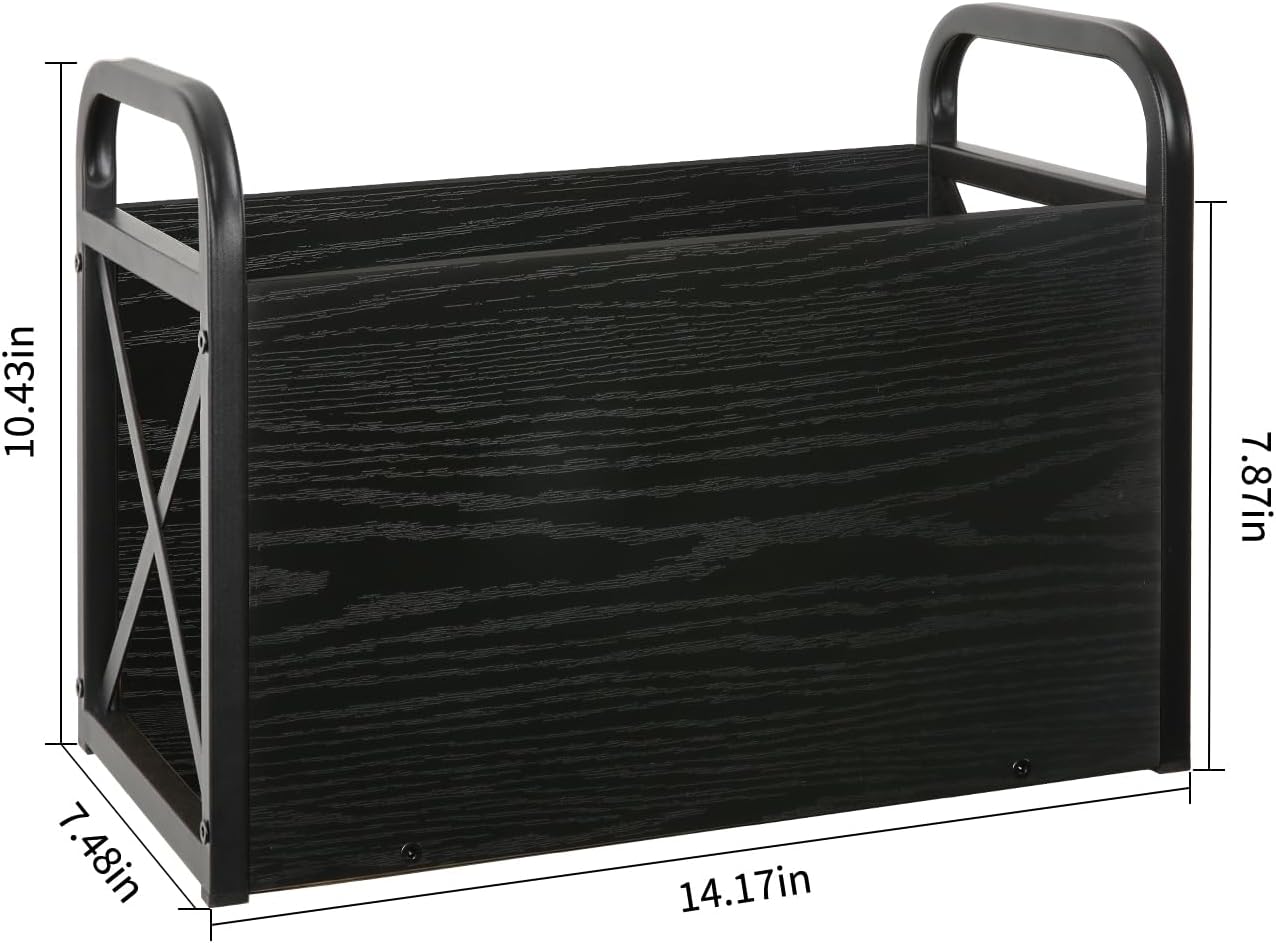 YINMIT Magazine Holder, Magazine Rack Floor, Magazine Storage Basket, Folder Organizer Bin for Books, Newspapers