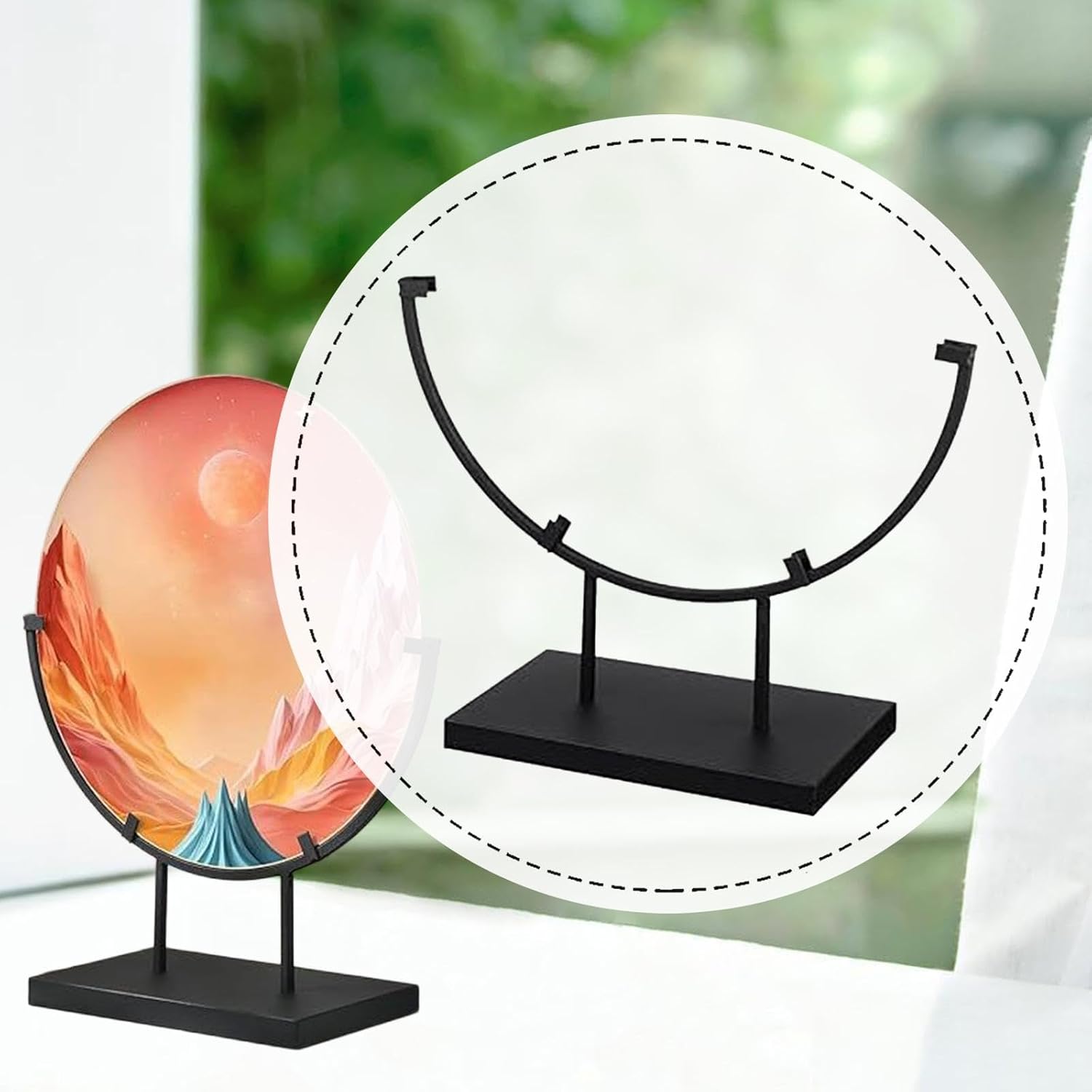 Half Round Metal Frame Holders / 12 Inch