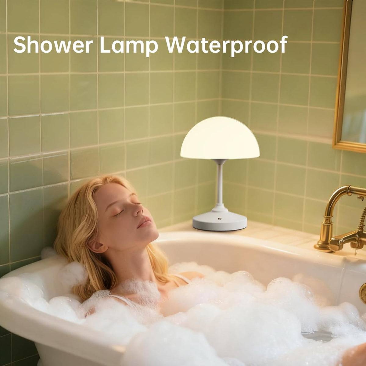 Mushroom Lamp Cordless Lamp Table Lamp,Outdoor Waterproof Shower Lamps,5000mAh Rechargeble Battery Operated Dimmable