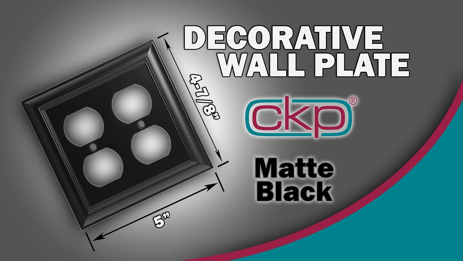 Cool Knobs and Pulls (CKP) Impressions Collection, 31194 Decorative Double Duplex Wall Plate/Outlet Cover, Long Lasting