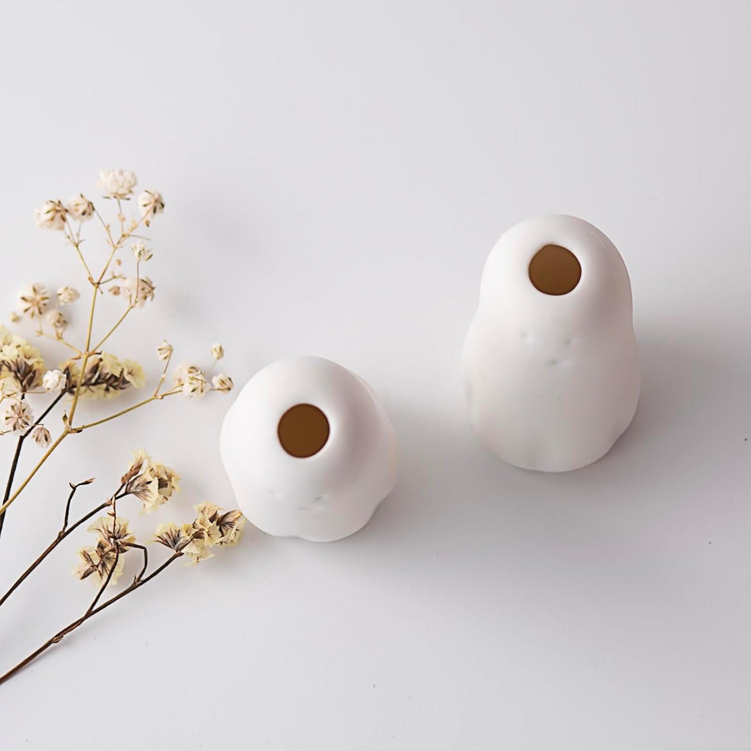 Handmade Miniature Ceramic Vases for Small Flowers / Ghost Vase / Set of 5