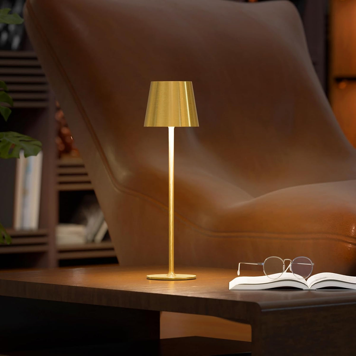 uuffoo 2 Pack Rechargeable Cordless Table Lamps, 5200mAh Battery Operated Lamp Portable Waterproof, Stepless Dimmable