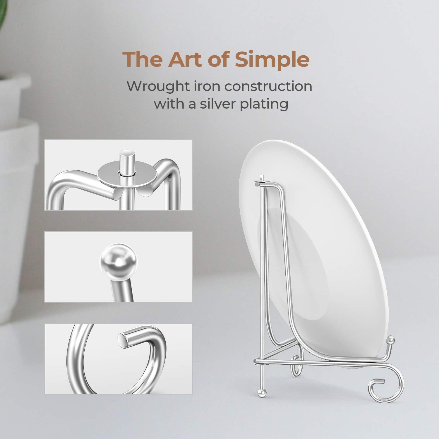 Holder + Metal Easel Stand for Picture Frame / 10 Inch