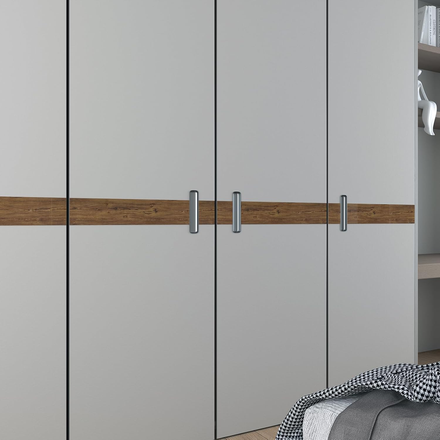 Wallpaper Border Peel and Stick " Wood Contact Paper Border Wood Grain Wall Border / 3 x 590