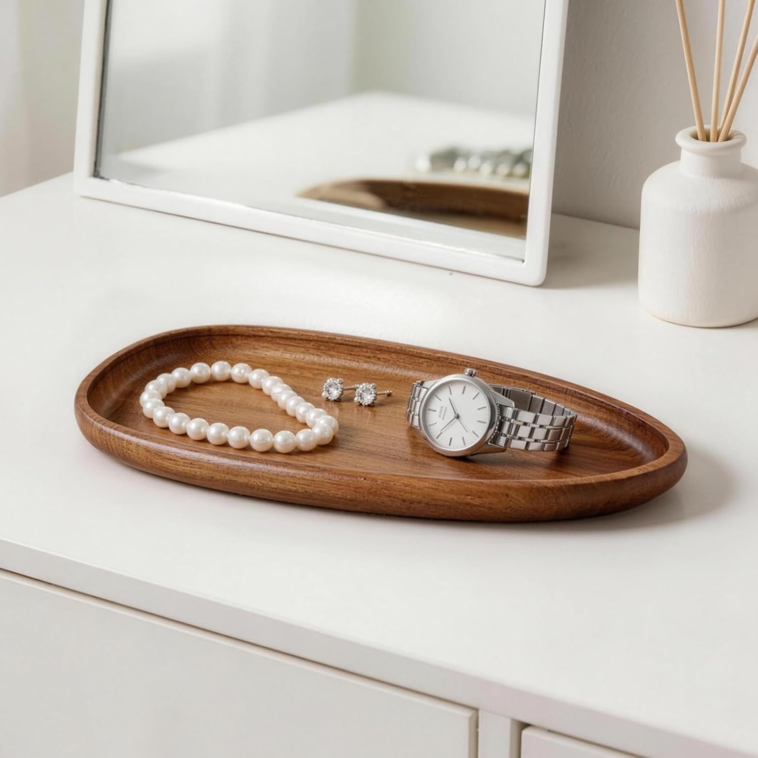 Acacia Wood Decorative Tray / Style 3