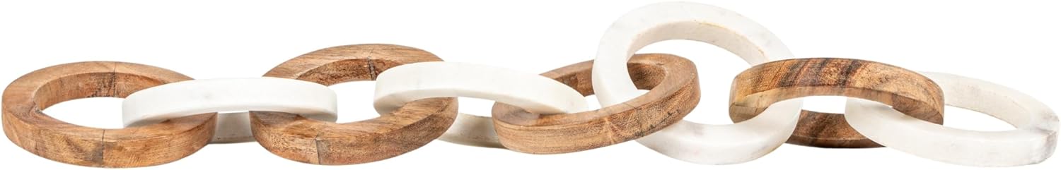 Acacia Wood and Marble Chain
