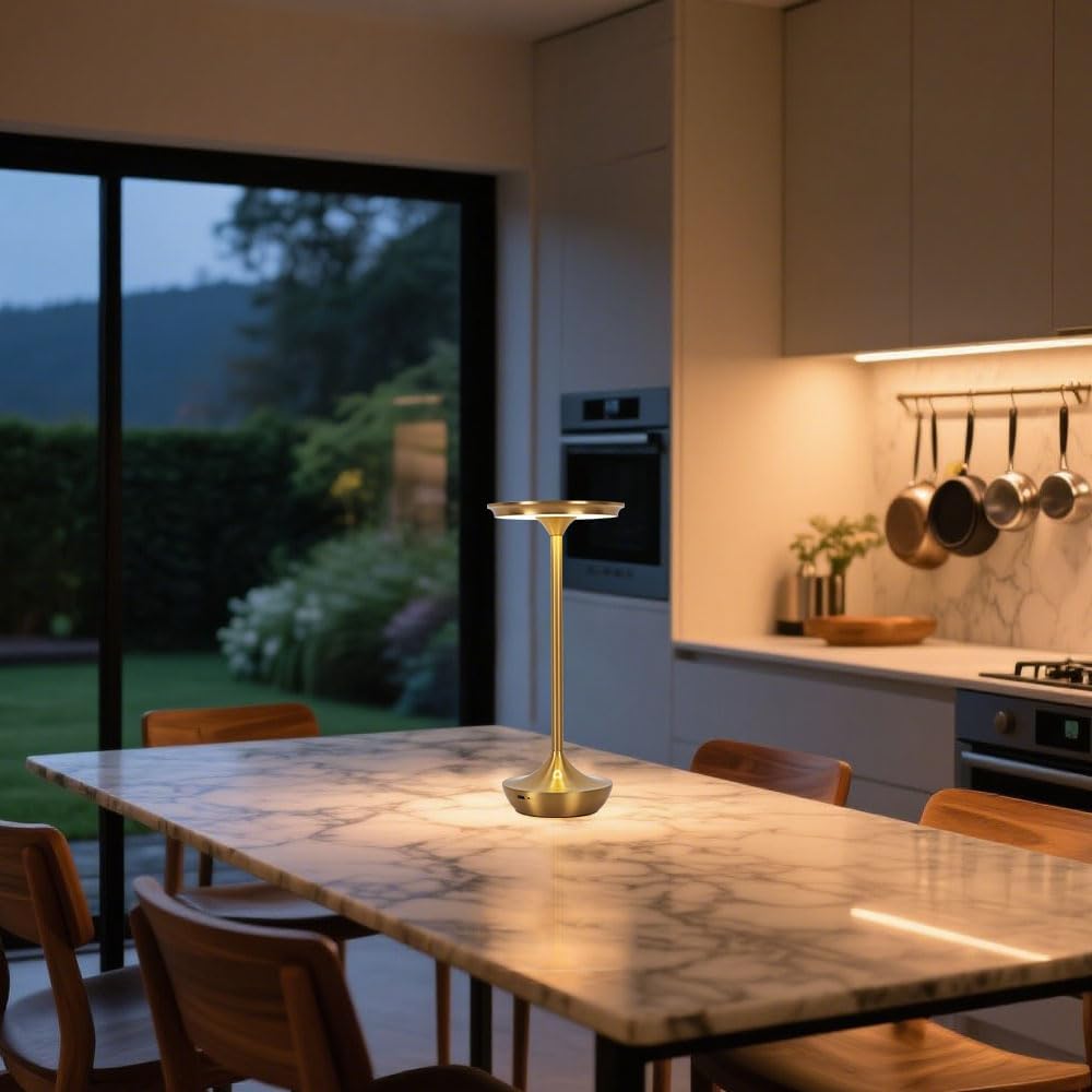 EJQ Rechargeable Cordless Table Lamp, 6000mAh Battery Operated LED Table Lights Outdoor Portable Touch Dimmable Table