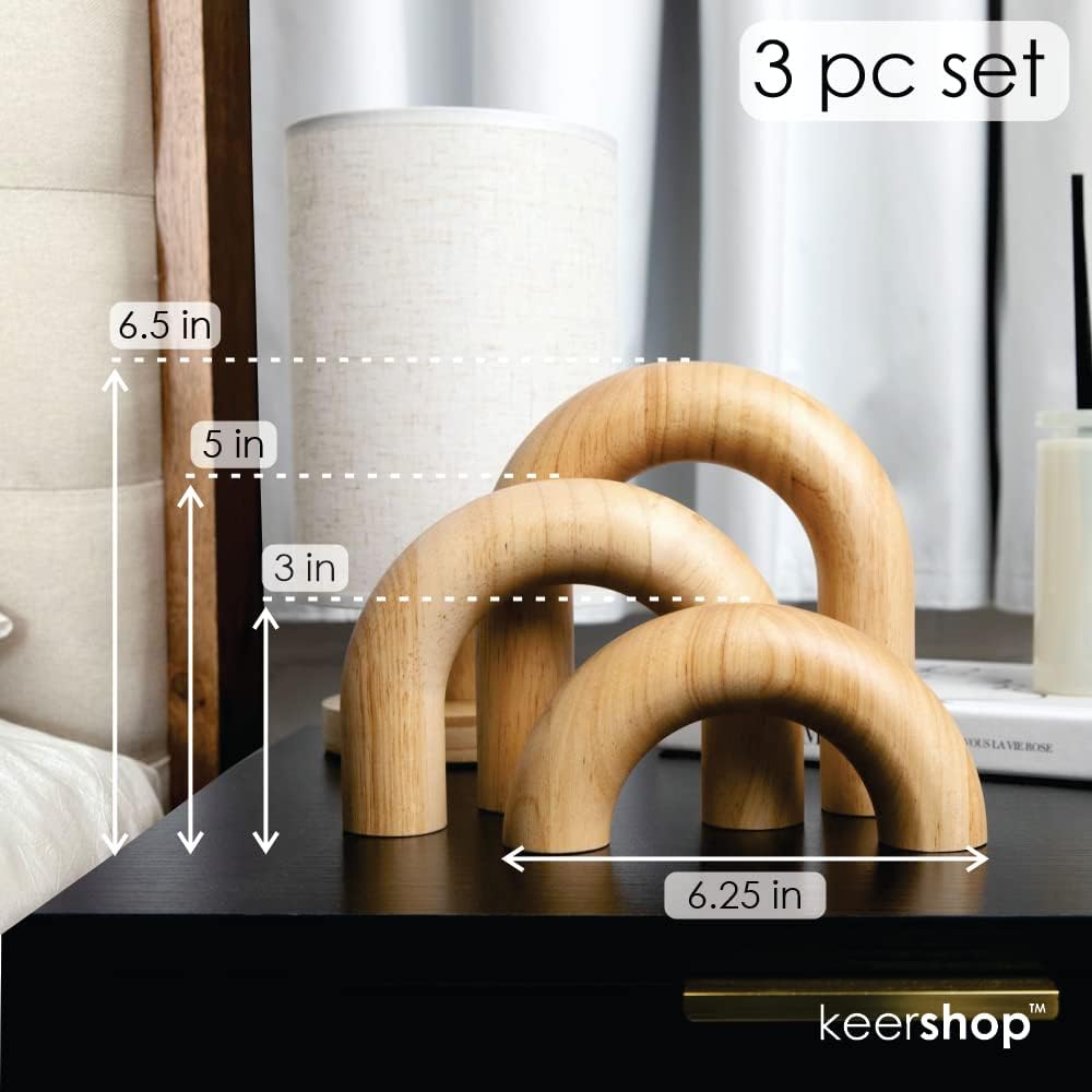3-Piece Natural Arches Home Decor Set / Natural 3pc Set Arches