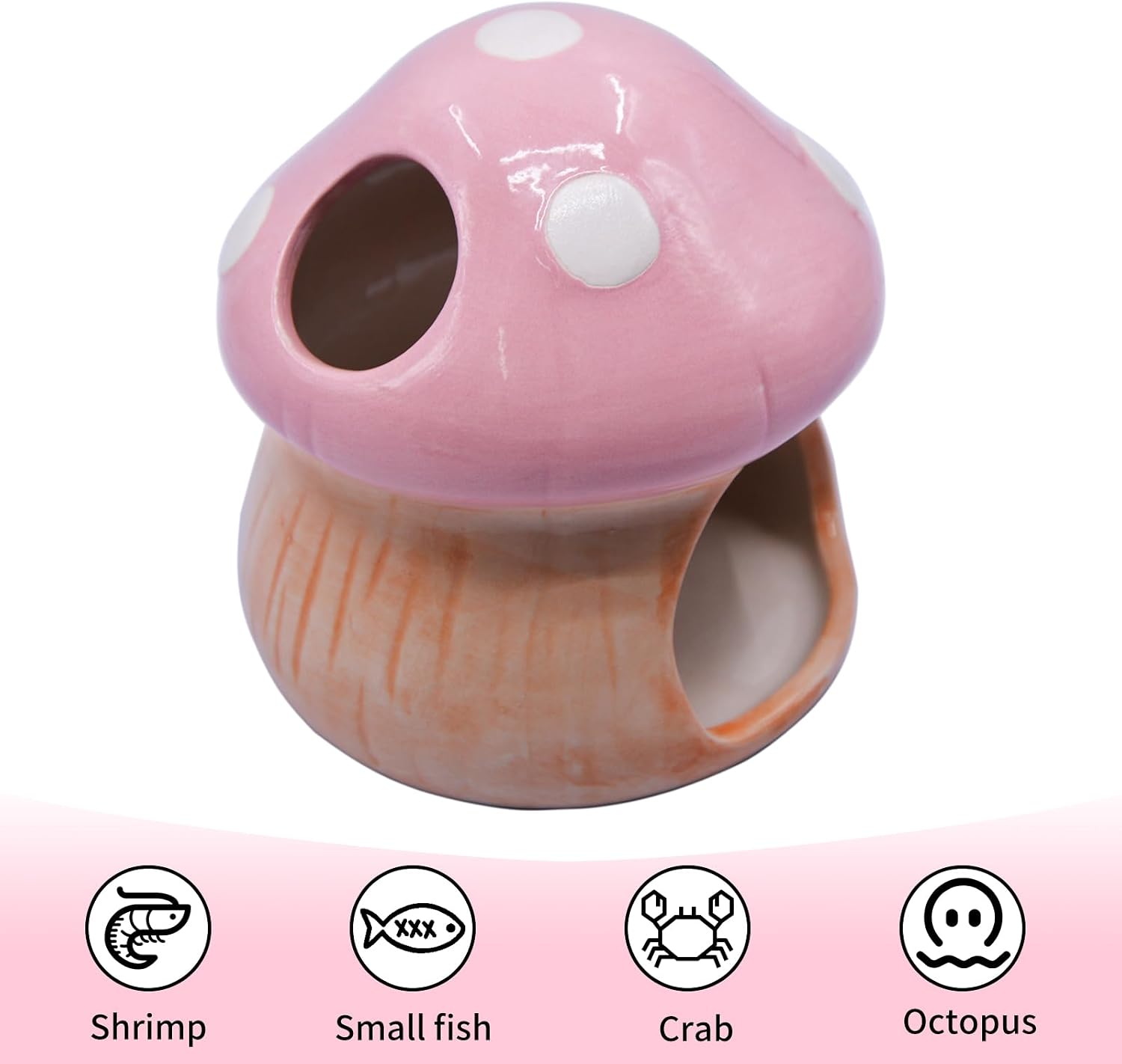 Ceramic Fish Tank Hideout Landscaping / Pink