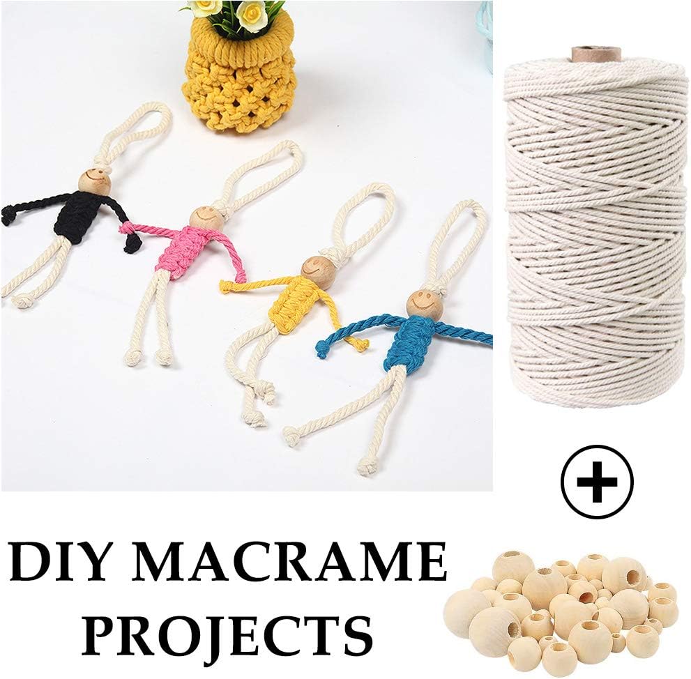 Best Macrame Supplies / 3MM x 220yards Kit / Natural / Set of 169