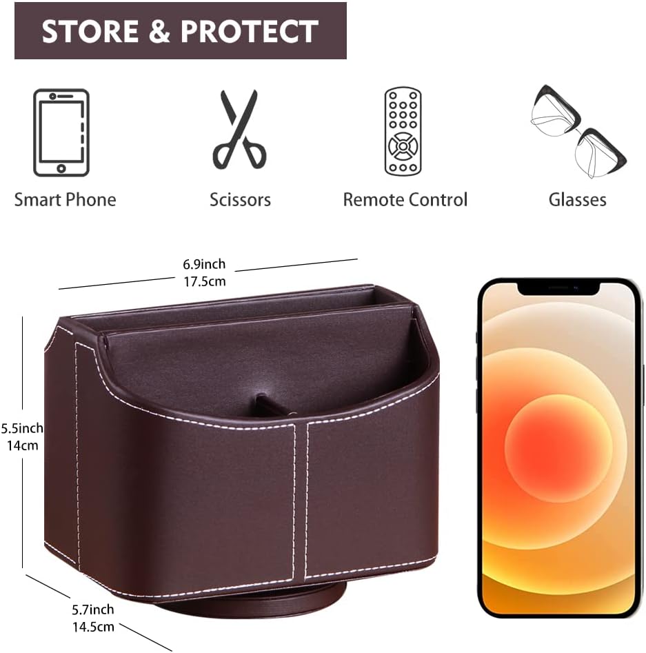 360° Rotating Remote Control Holder / Brown