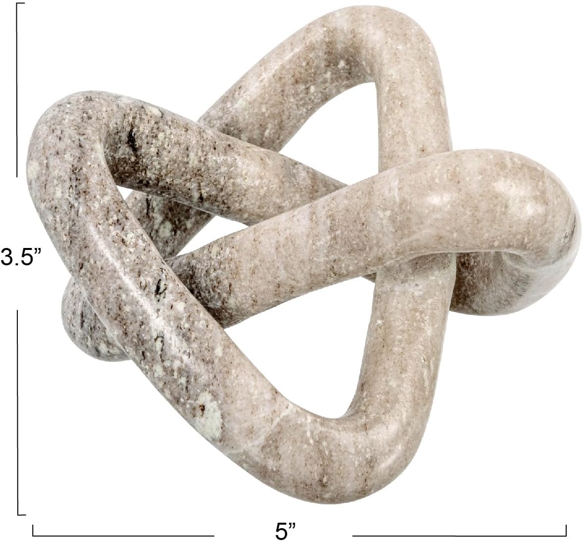 Creative Co-Op Modern Decorative Marble Link Knot / Beige
