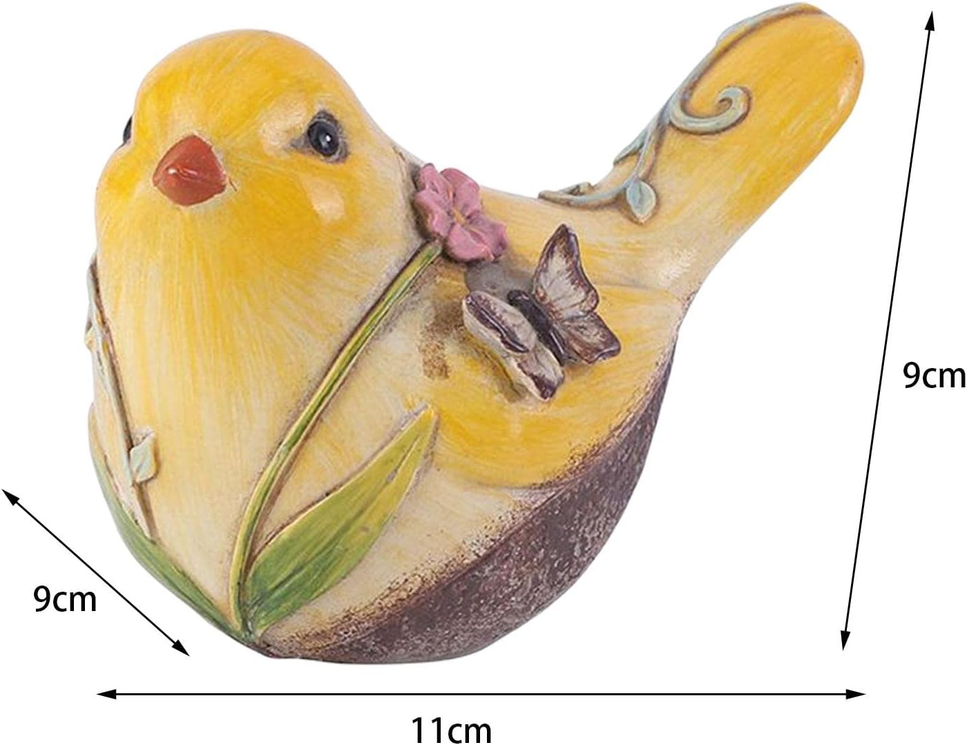 Mini Bird Animals Miniature Figurines / Yellow