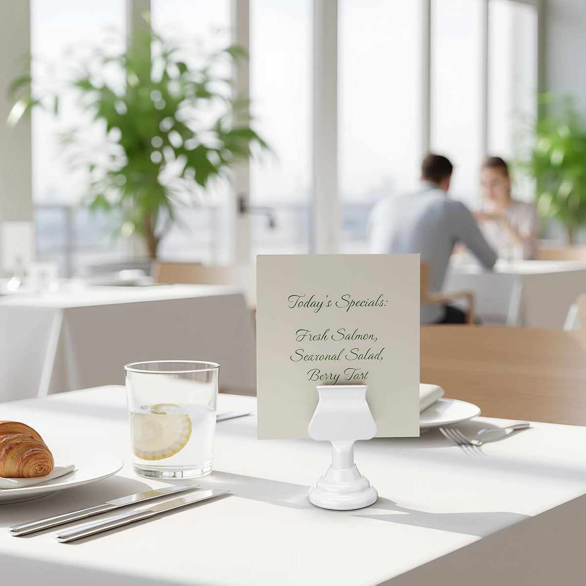 Kathfly Metal Table Number Holders 1.7 inch Mini Place Card Holders Bulk Harp-clip Table Sign Stands Card Holder