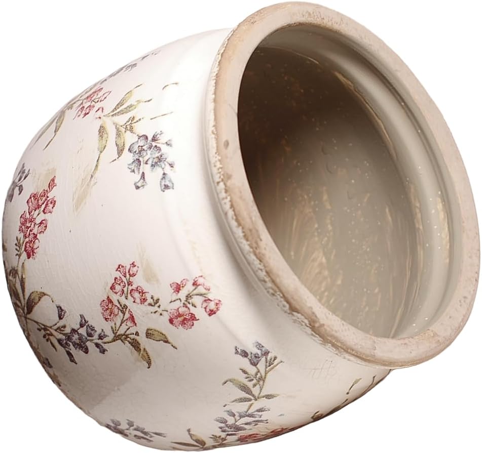 Vintage Ceramic Planters / Purple Red