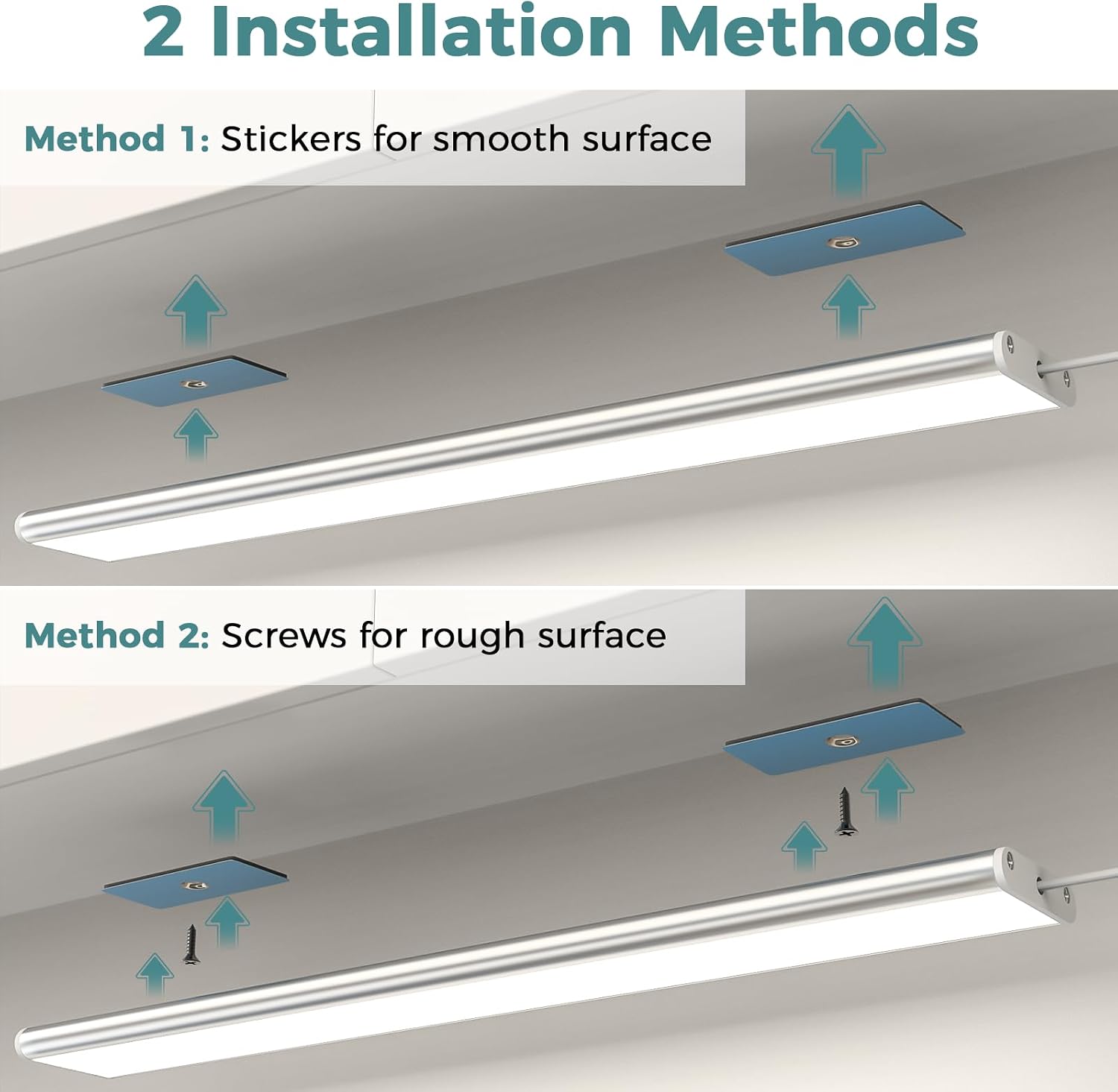 ASOKO Under Cabinet Led Light Plug in, Dimmable Daylight White 4000K, 3 Pack 12 inch Linkable Under Counter Lights