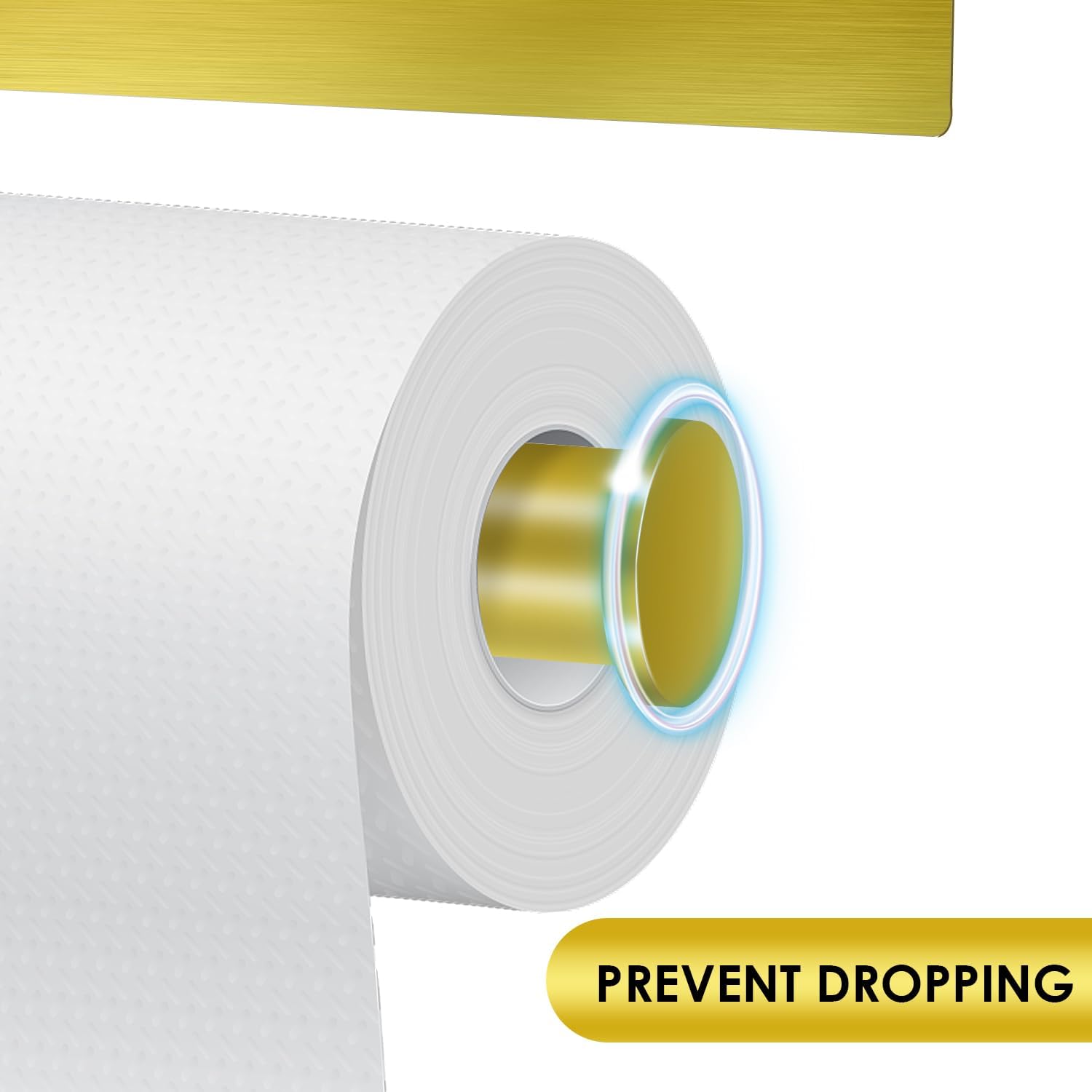 Toilet Paper Holder with Shelf, Double Toilet Paper Holder Wall Mount and 2PCS Free Adhesive Hooks for Bathroom