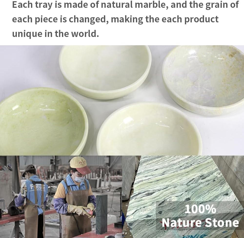 Marble Fruit Bowl / Light Green / 7.8 x 1.9