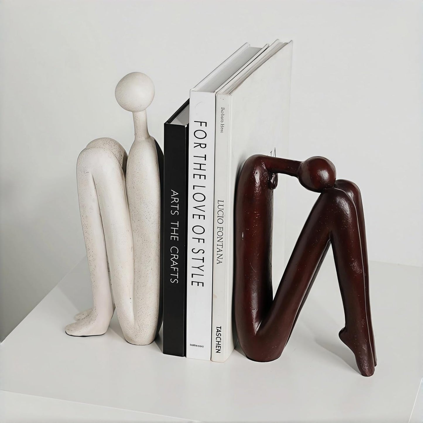 Abstract Thinker Modern Minimalist Decorative Sculpture Bookends / A2