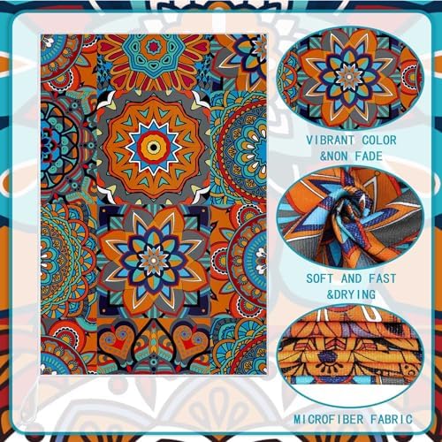 Sratte 6 Pcs Mexican Kitchen Towels Bohemian Dish Towels, 24x16 Inch