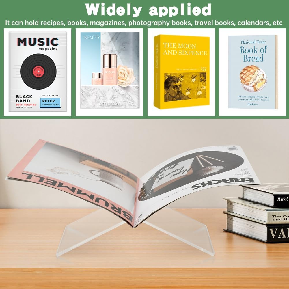 Acrylic Book Holder Coffee Table Book Stand / Transparent