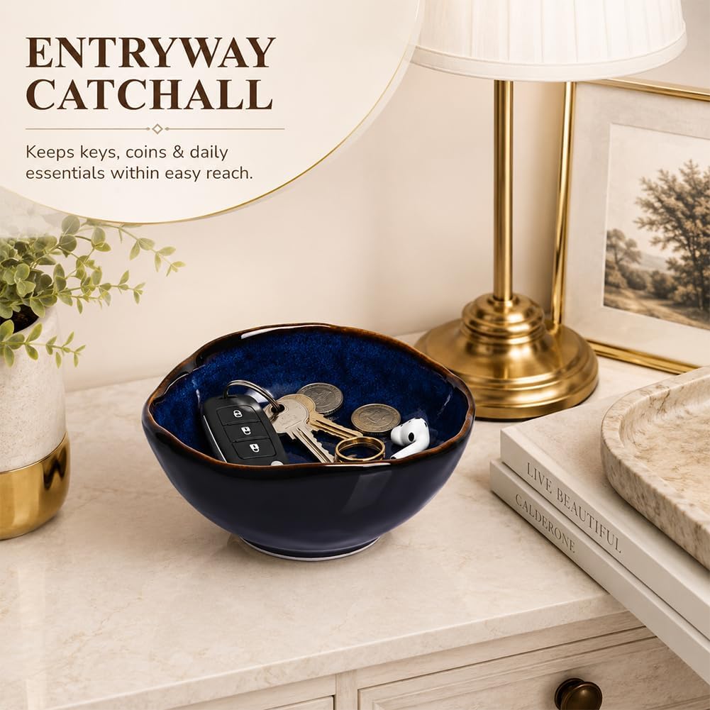 6" Ceramic Decorative Bowl / 6in / Blue