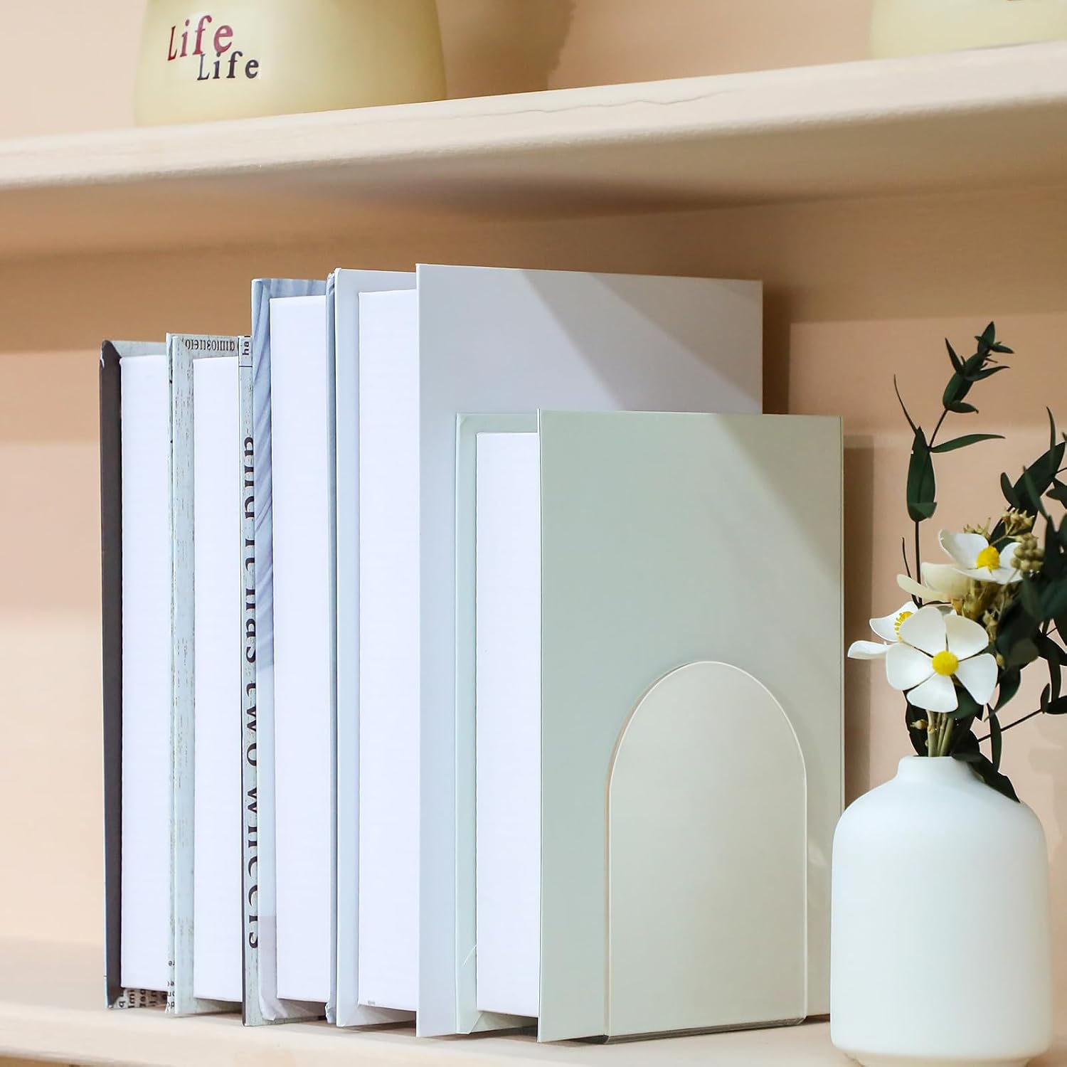 Acrylic Book Ends / Clear / Set of 16