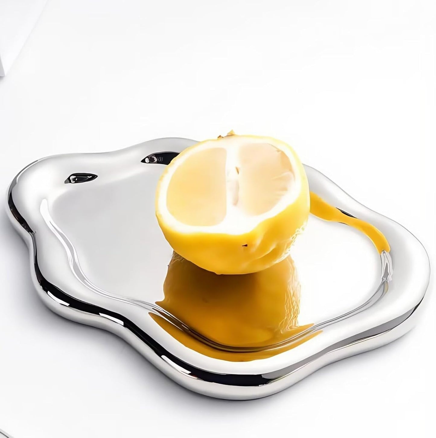 Room Decorative Vanity Tray / Silver