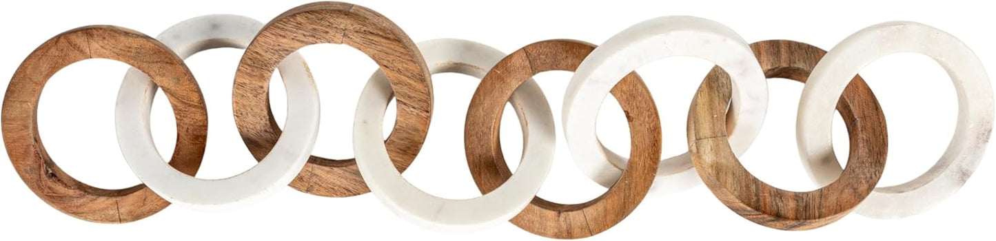 Acacia Wood and Marble Chain
