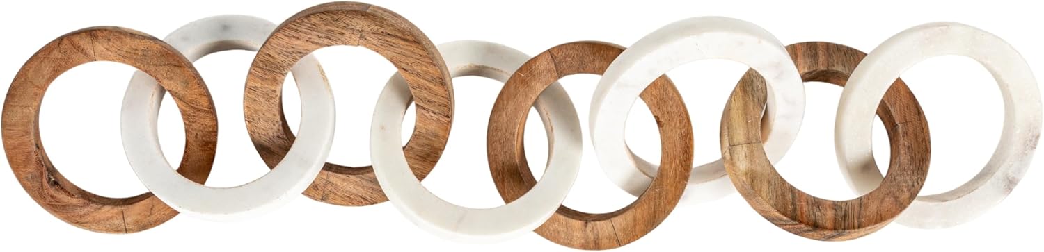 Acacia Wood and Marble Chain