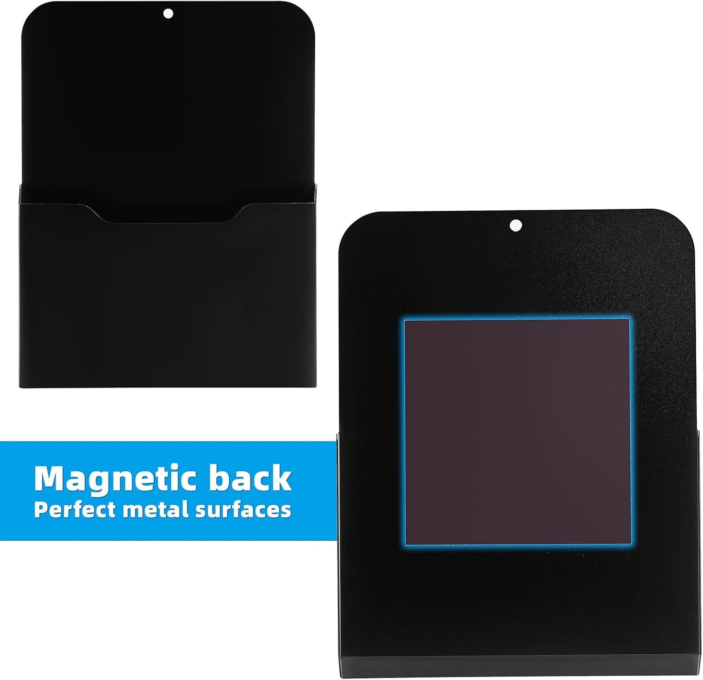 Marbrasse 2 Pack Magnetic File Holder - Paper Holder, Pocket Organizer,Hanging Wall File Organizer Office Supplies