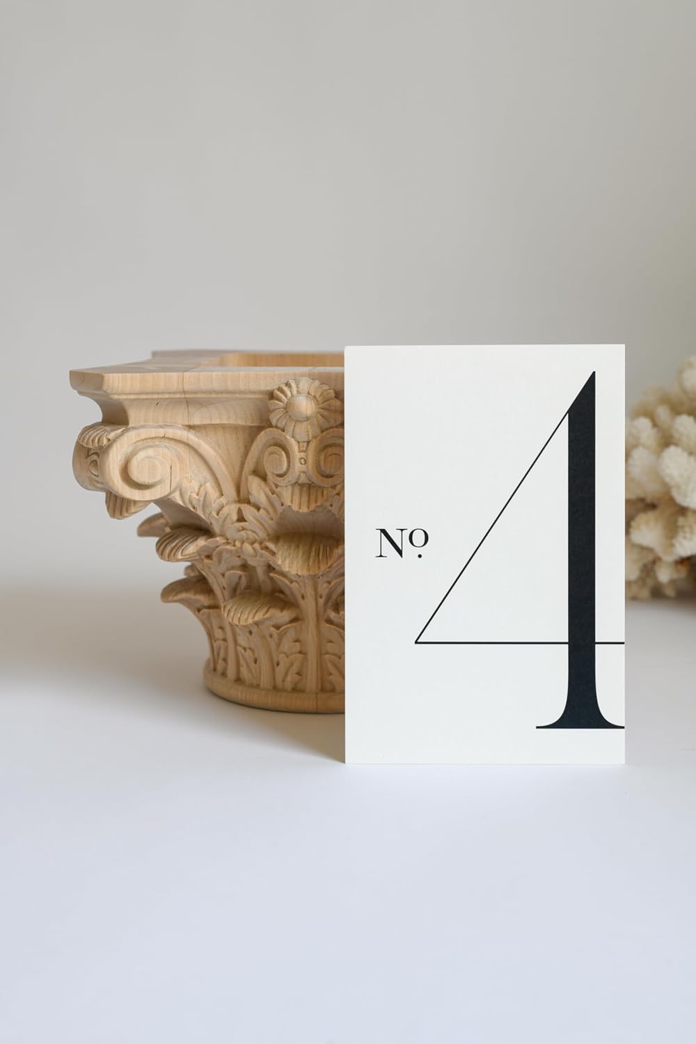 Weekend Paper Co.™ Modern Wedding Table Numbers, Single Sided 4x6 Modern Design, Black Matte Ink, Numbers 1-25 plus 4